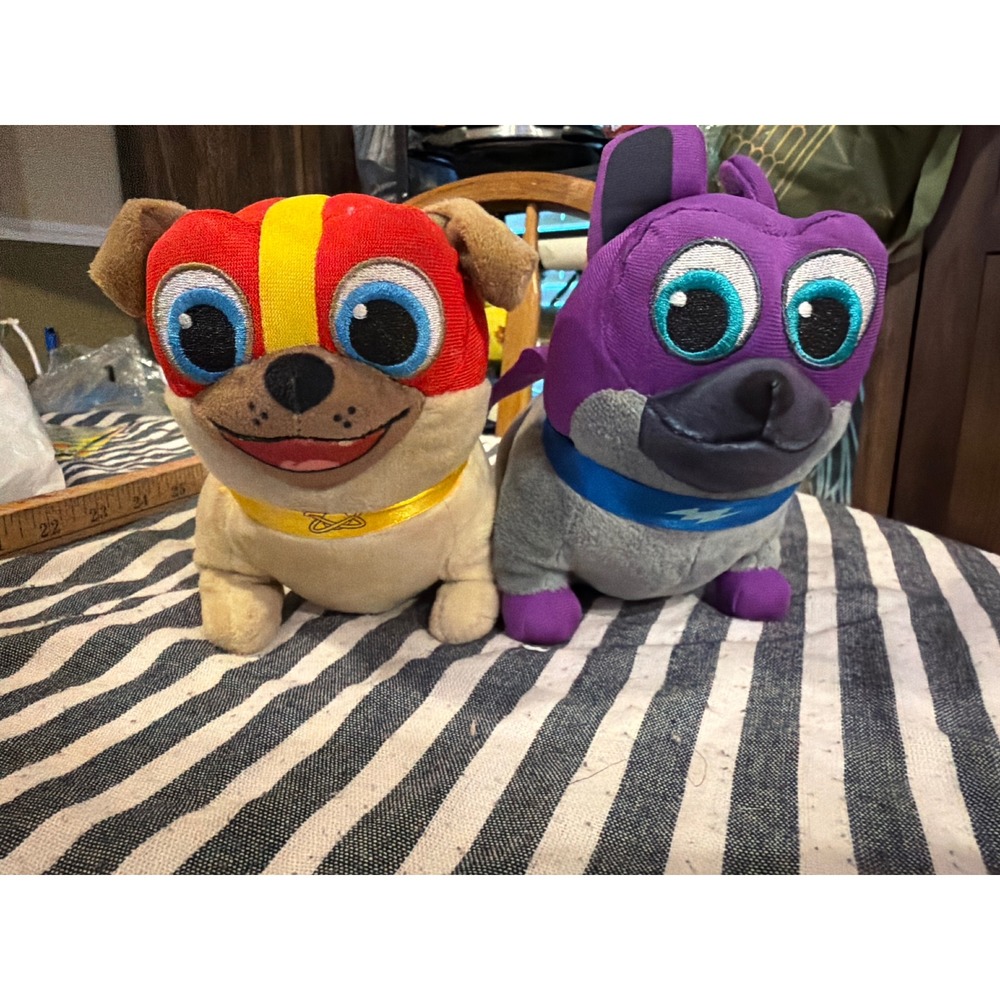 Disney Junior Puppy Dog Pals Bingo and Rolly Superhero Plush Set Just Play 7in